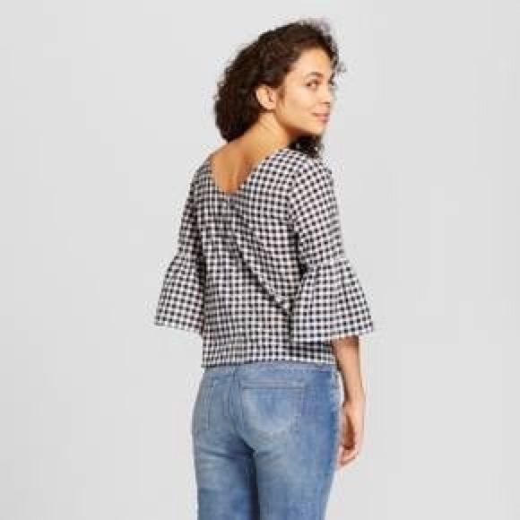 [SOLD ]Universal Thread Gingham Button Back Top - Picture 2 of 8